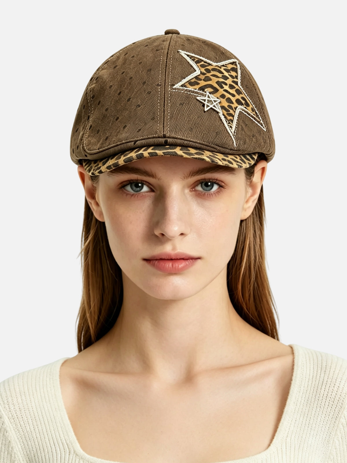 Leopard Star Polka Dot Beret