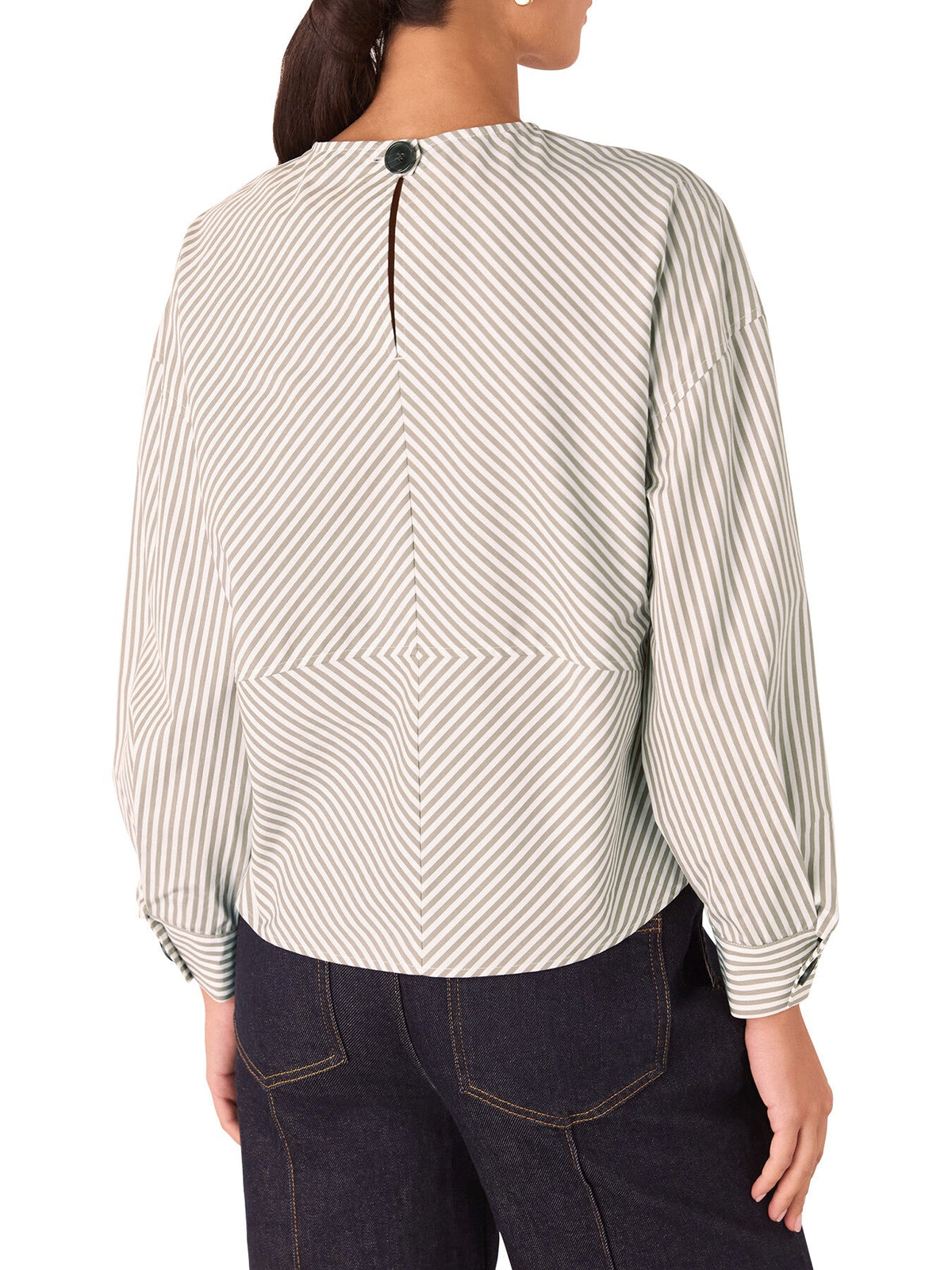 White/Multi Kirstie Cotton Stripe Blouse