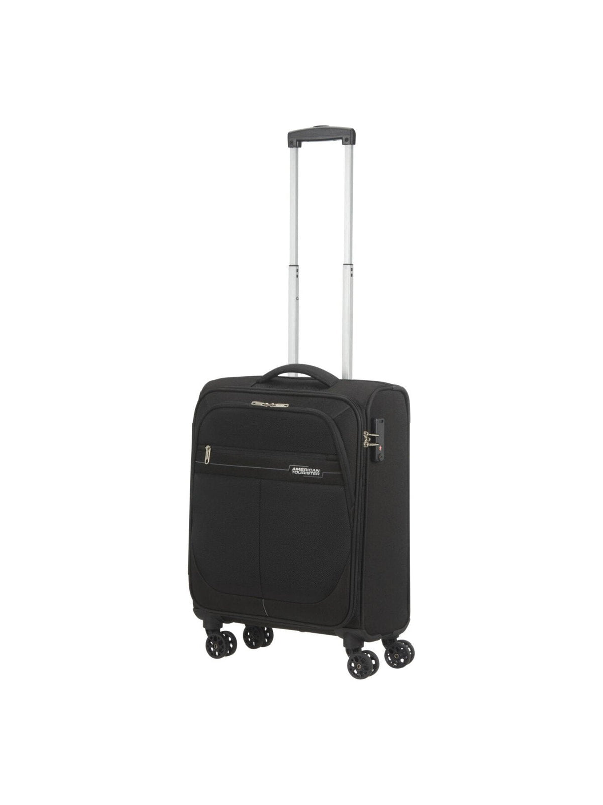 American Tourister Deep Dive Small 55cm Suitcase, Black/ Grey