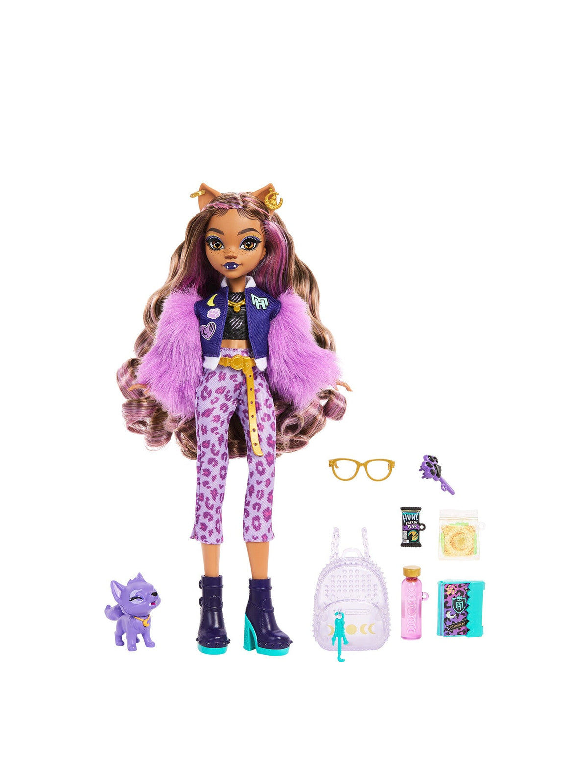 Clawdeen Wolf Doll with Pet Dog