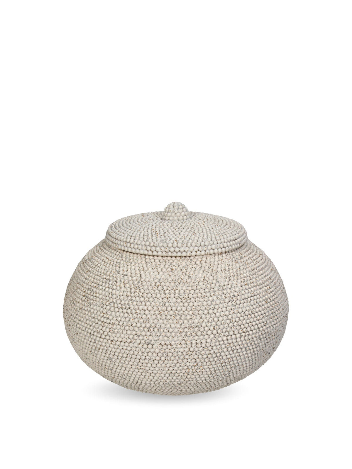 Ornament Polyresin White Jar