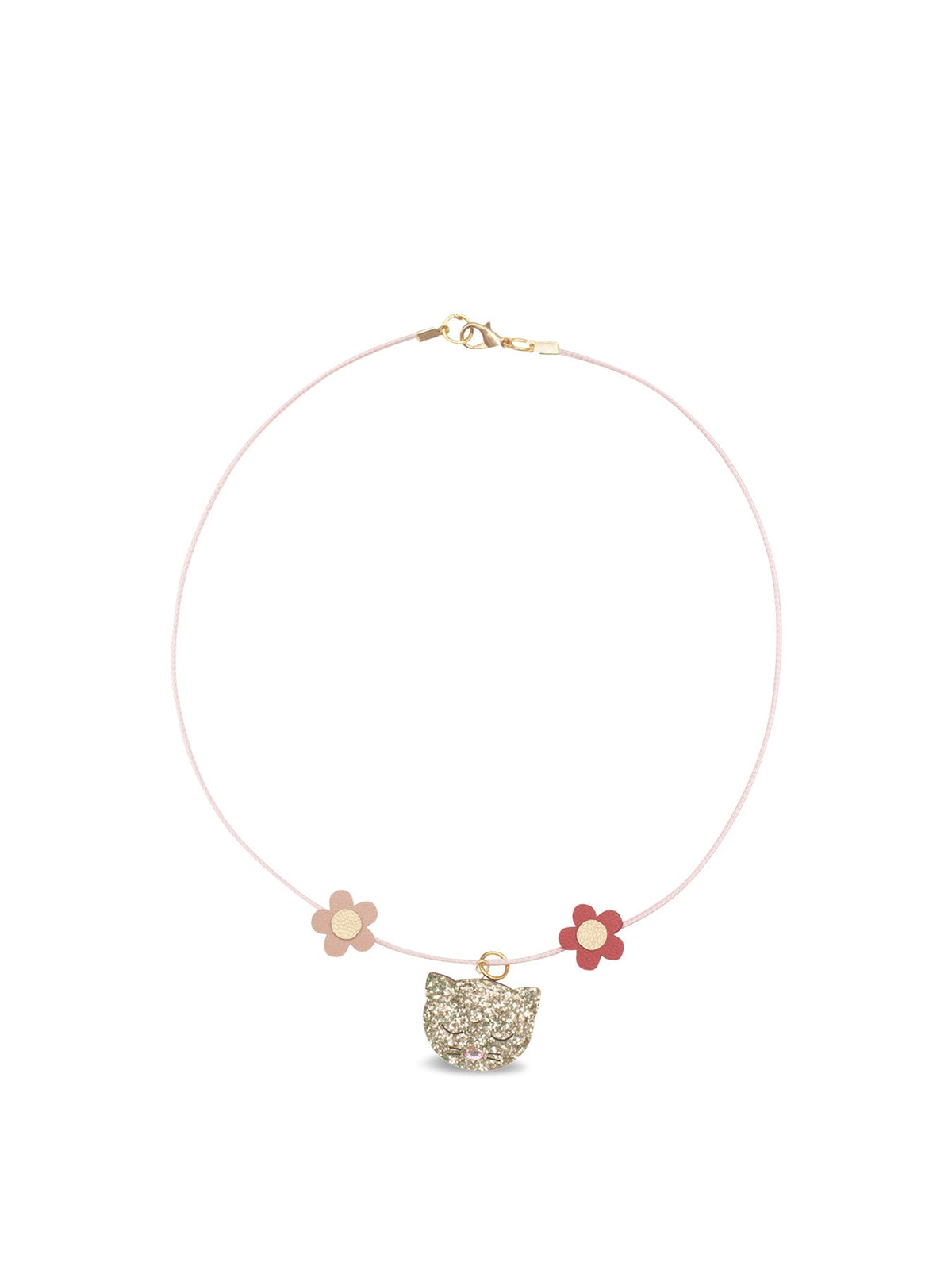Clara Cat Necklace Pink