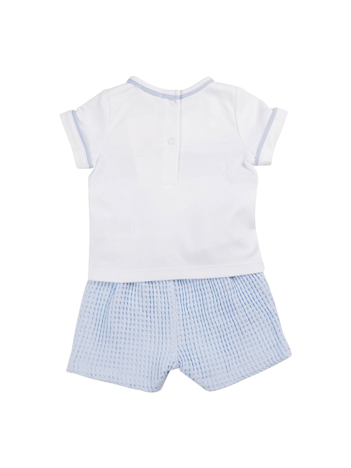 Blue Waffle Romper