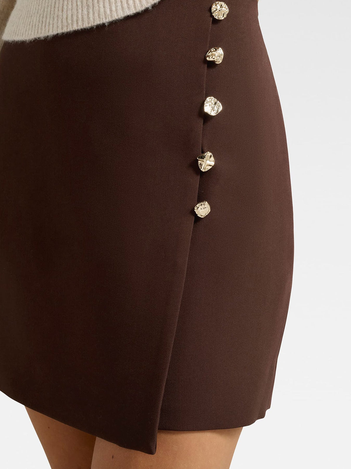 Jinny Button Detailed Wrap Skirt
