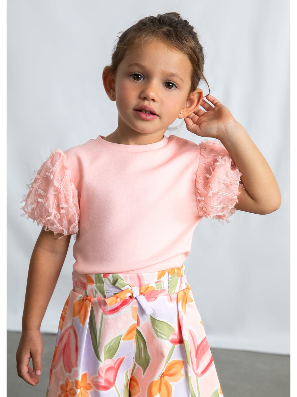 Kids’ Tulle Short Sleeve T-Shirt Multi