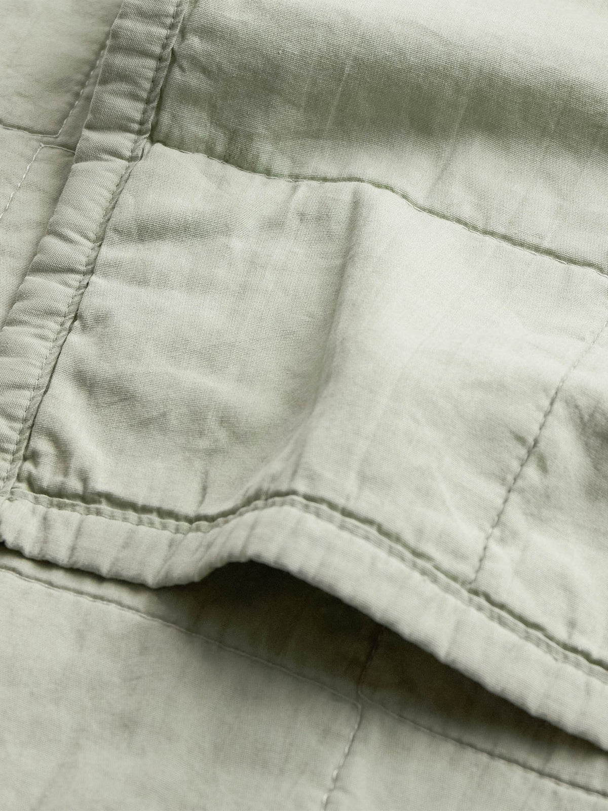Cotton Hebden Washed Bedspread 150 x 200cm - Bay Green