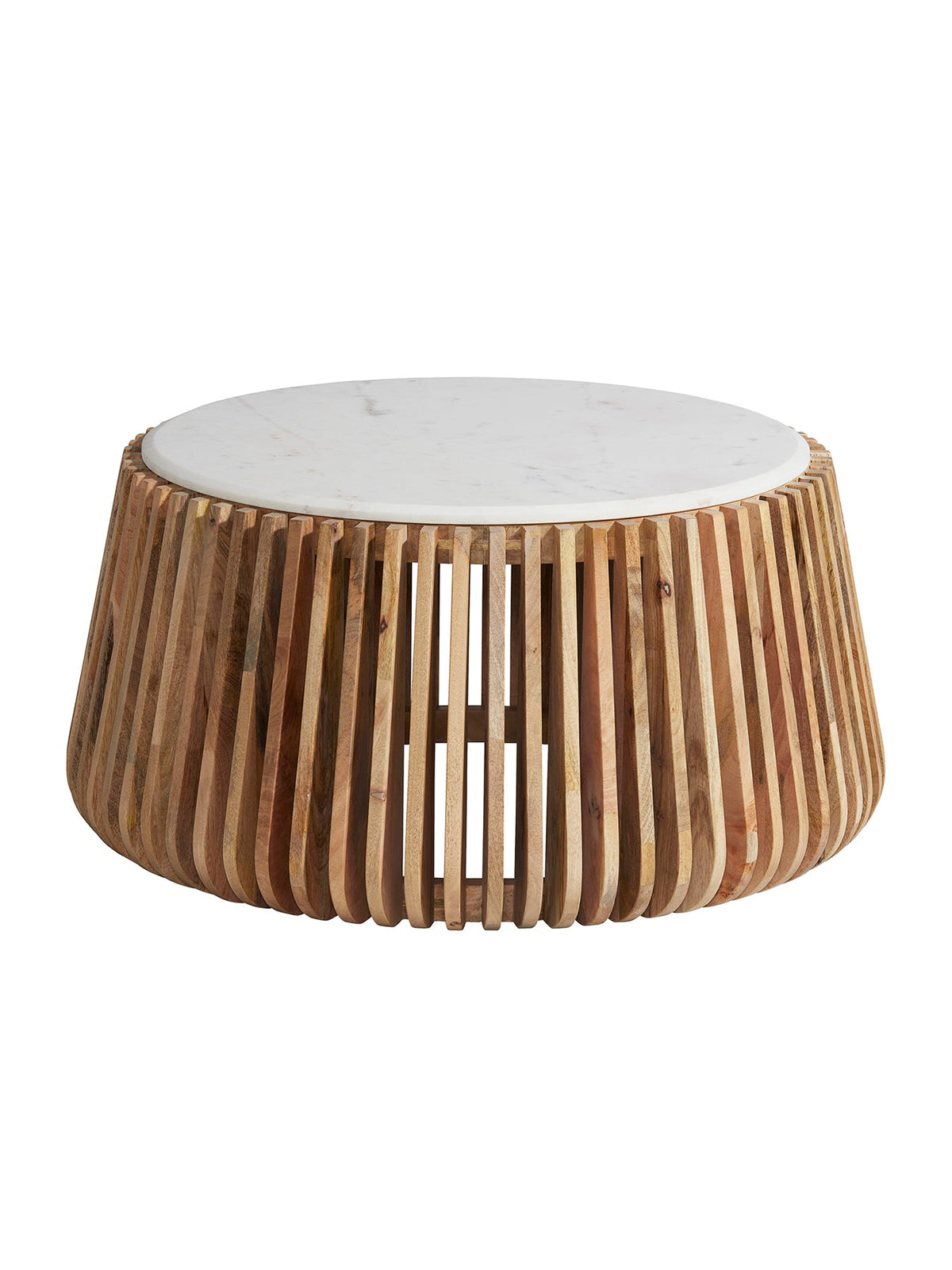 Ombra Mango Wood Coffee Table With Marble Top