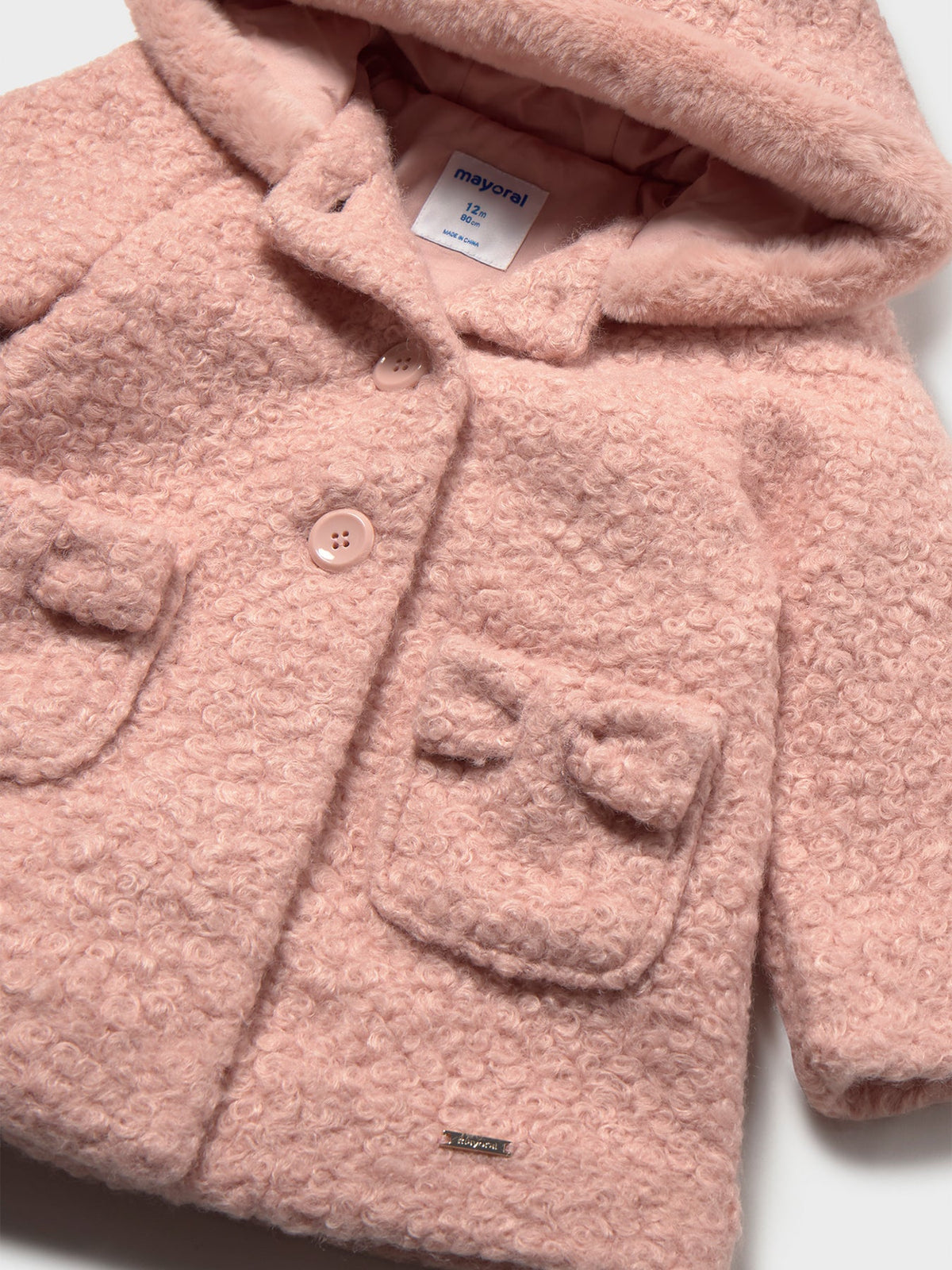 Baby Hooded Bouclé Coat