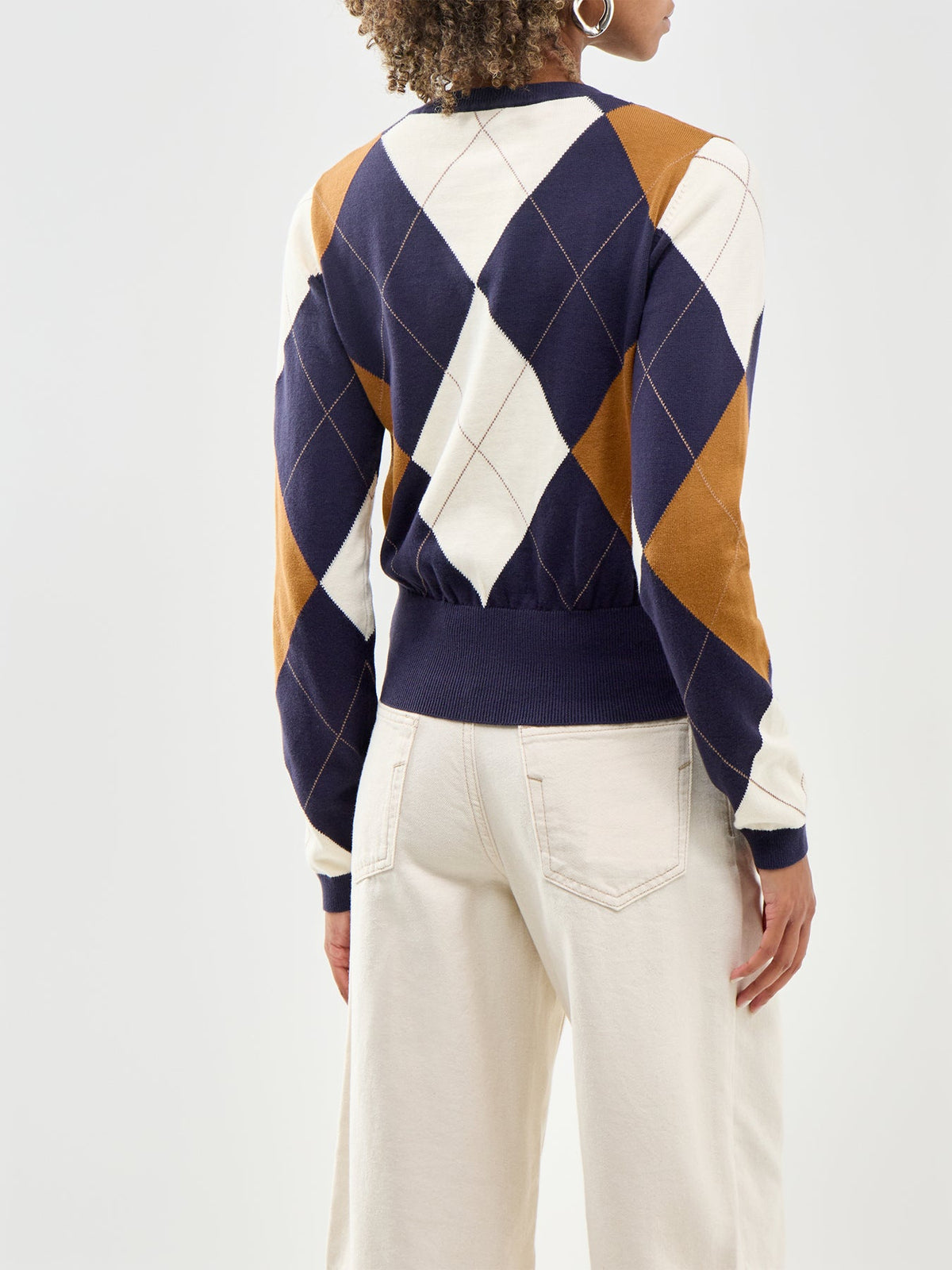 Argyle long sleeve Cardigan Multi