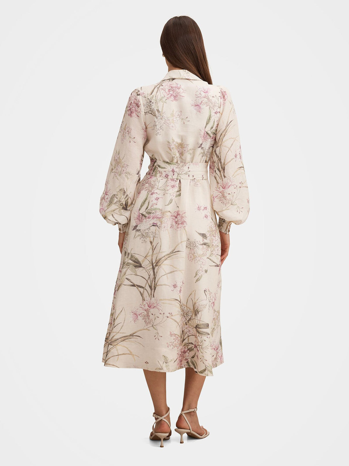Hazel Shirt Midi Dress Floral