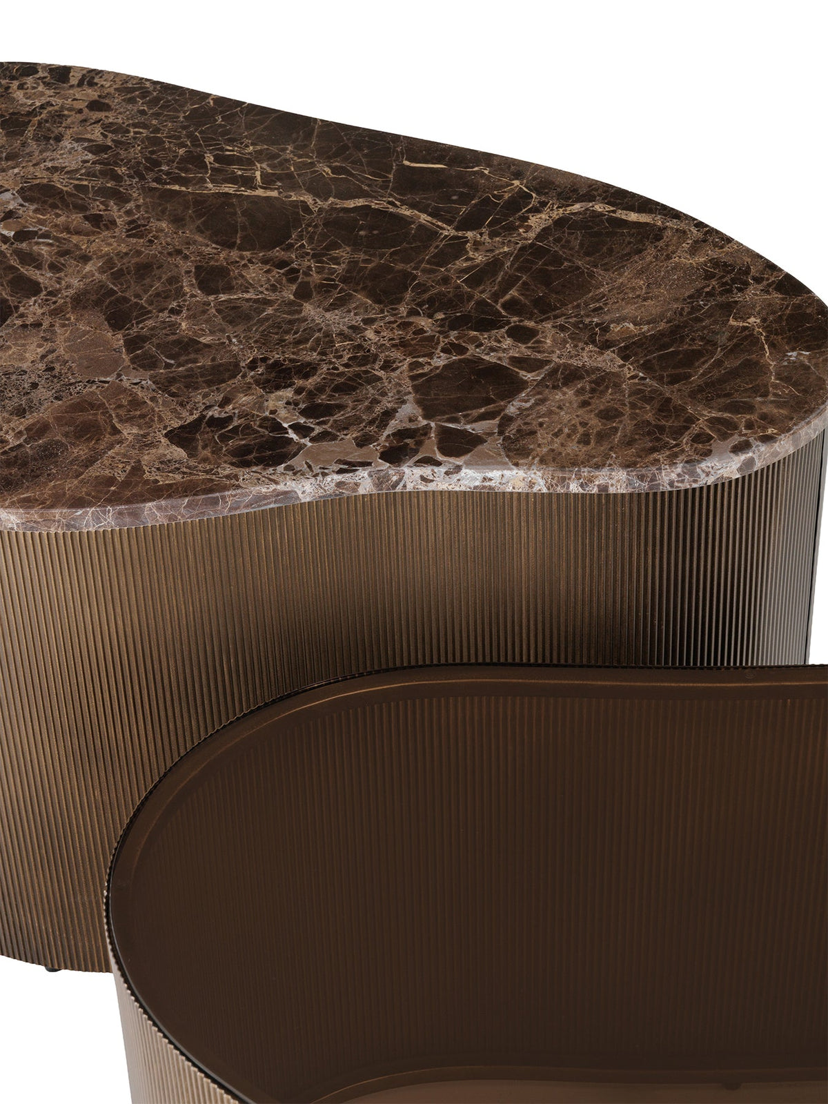 Cloud Marble & Glass Set of 2 Coffee Tables