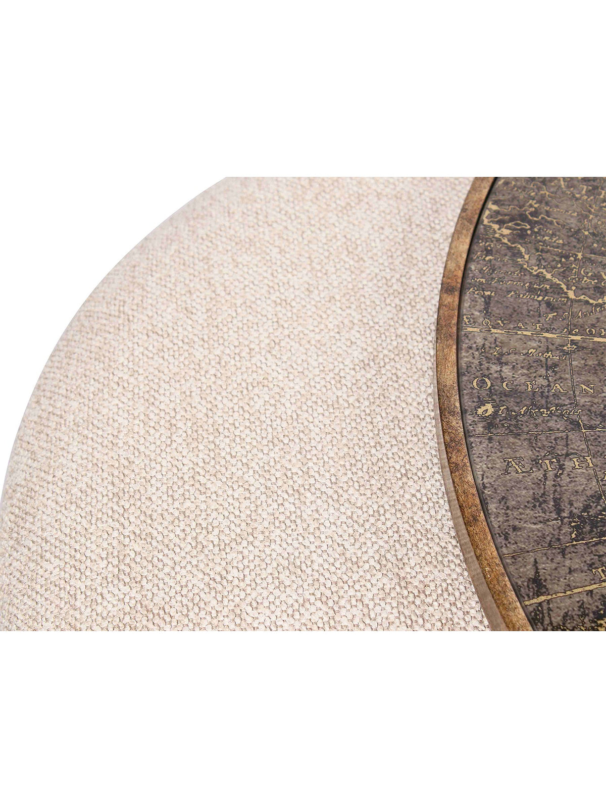 Atlas Coffee Table with Knotted Pouffe