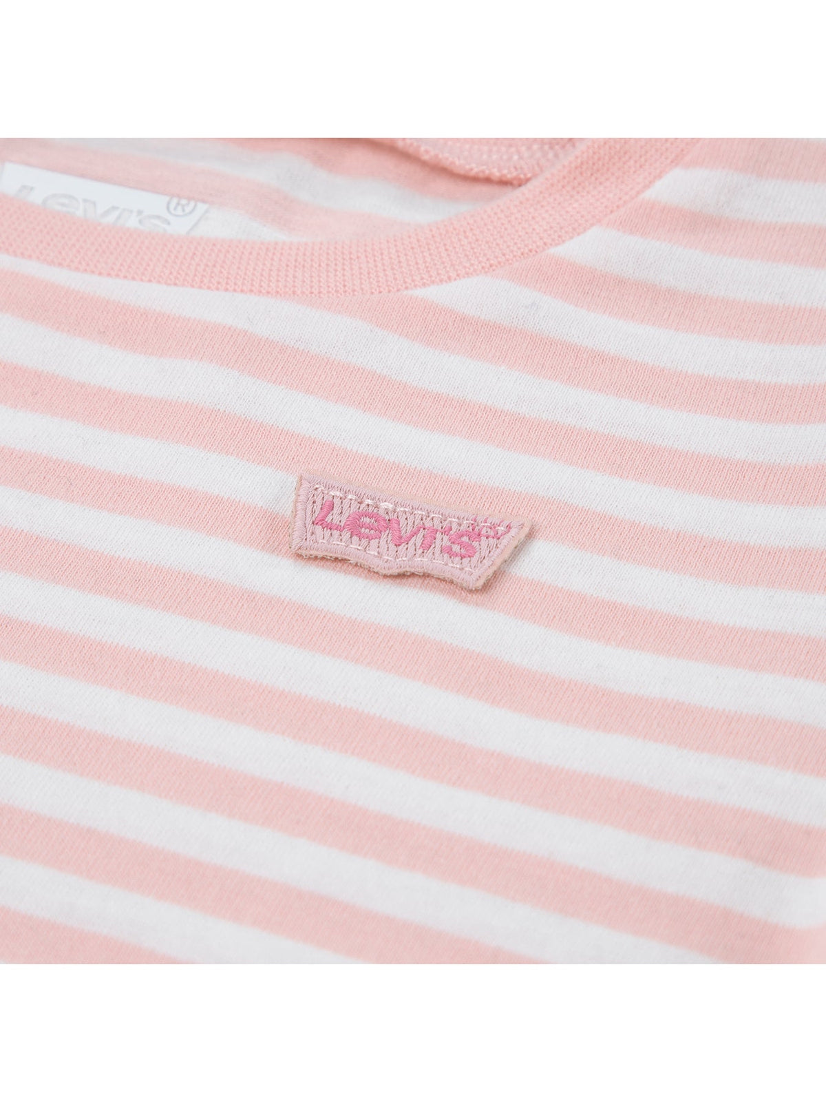 Baby Levi's Striped Long Sleeve T-Shirt Pink