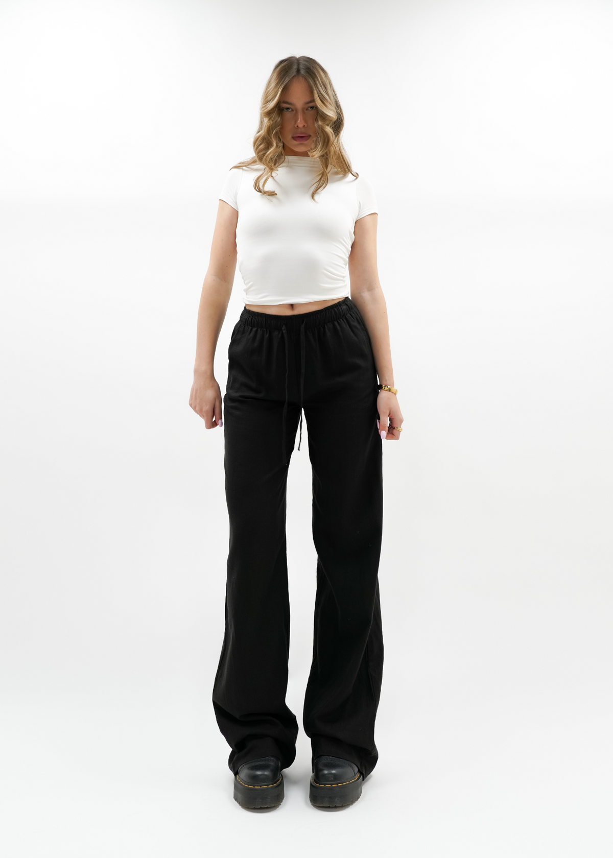 Linnen pants (tall) black