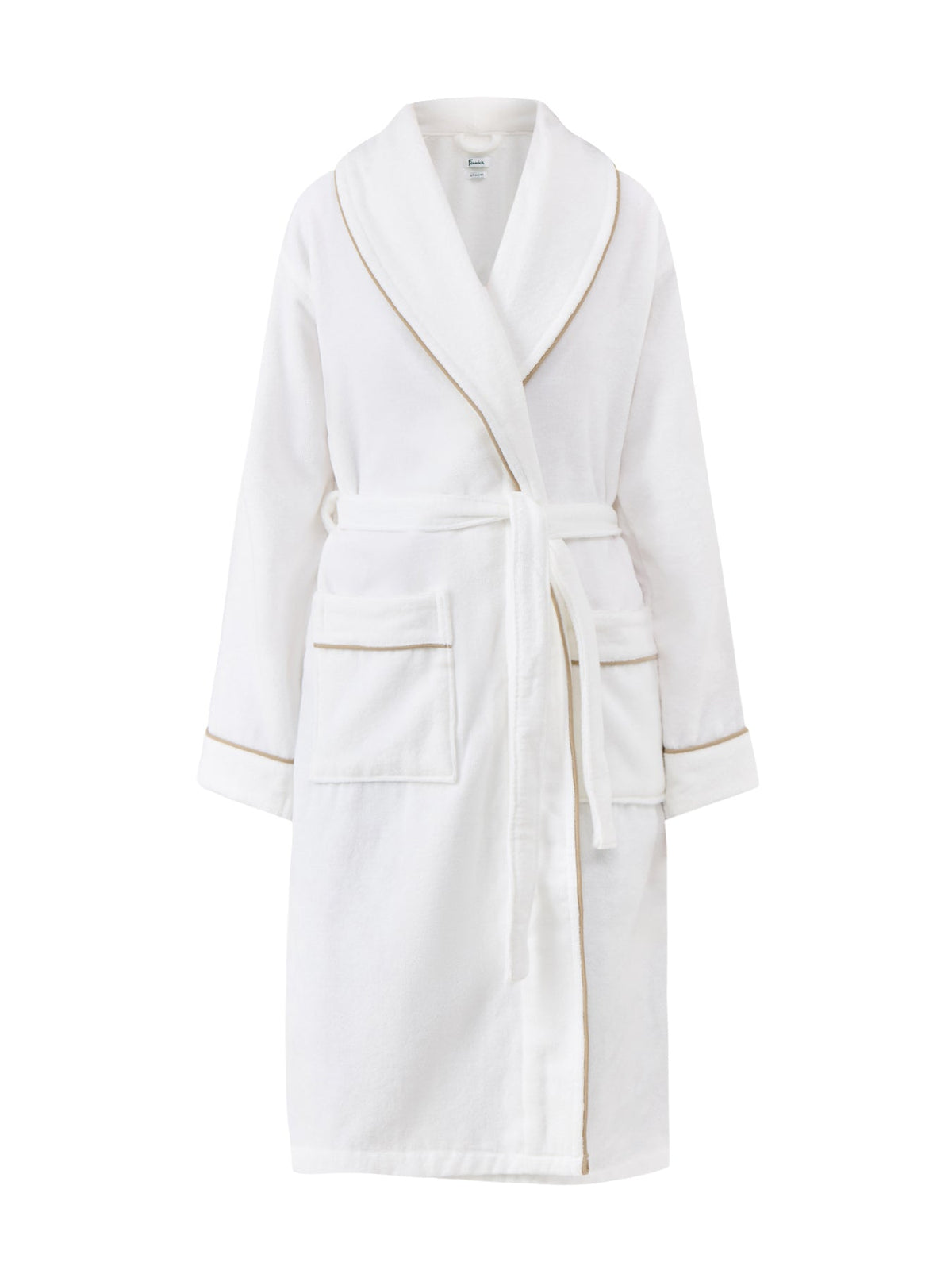 Claygate Bath Robe White/Truffle