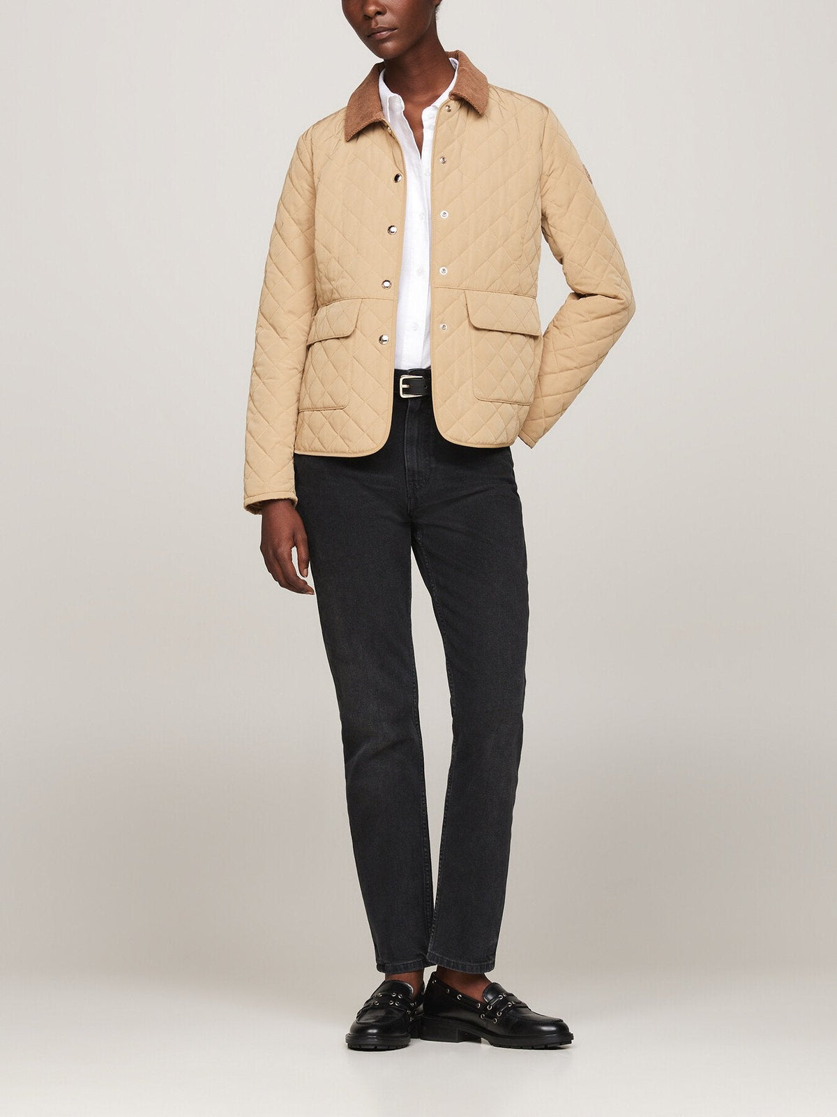 Water Repellent Slim Quilted Jacket