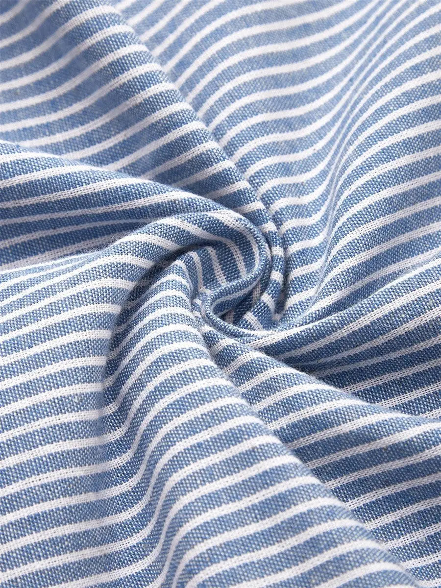Women's Lightweight Striped Midi Dress | Elegant Comfortable Summer Dress