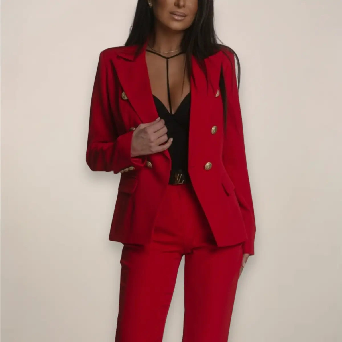 Women's Tailored Blazer Suit | Elegant Structured Two-Piece Set