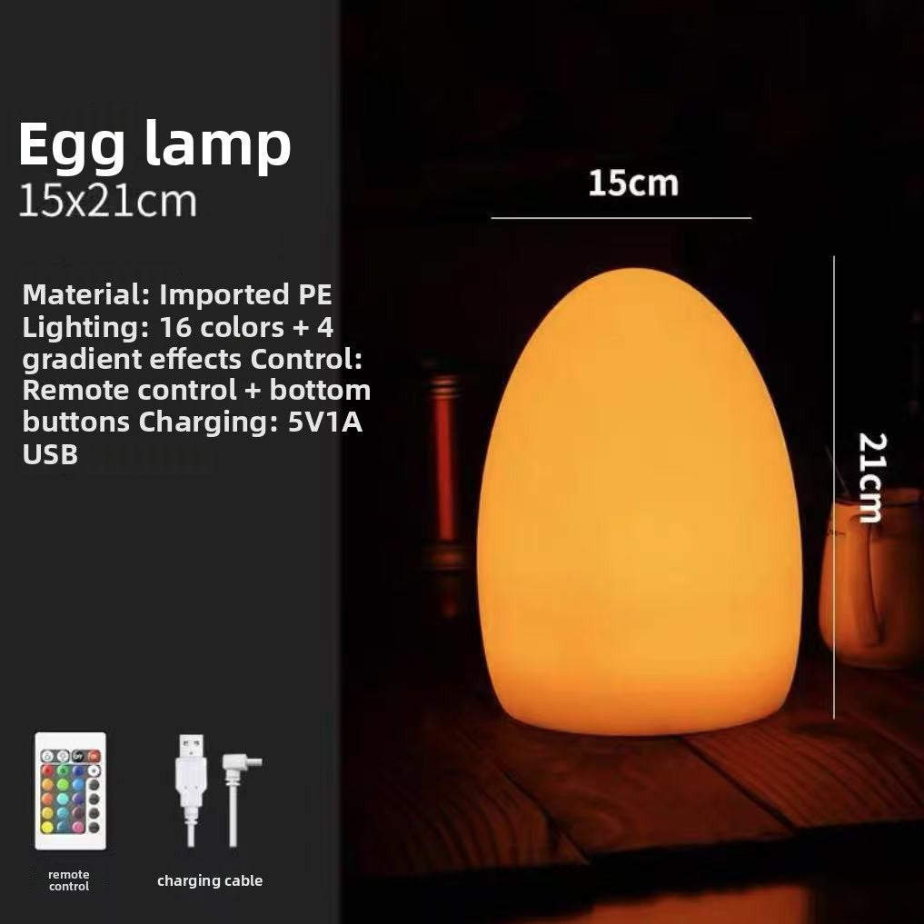 Egg Shaped LED Night Light with Remote Control