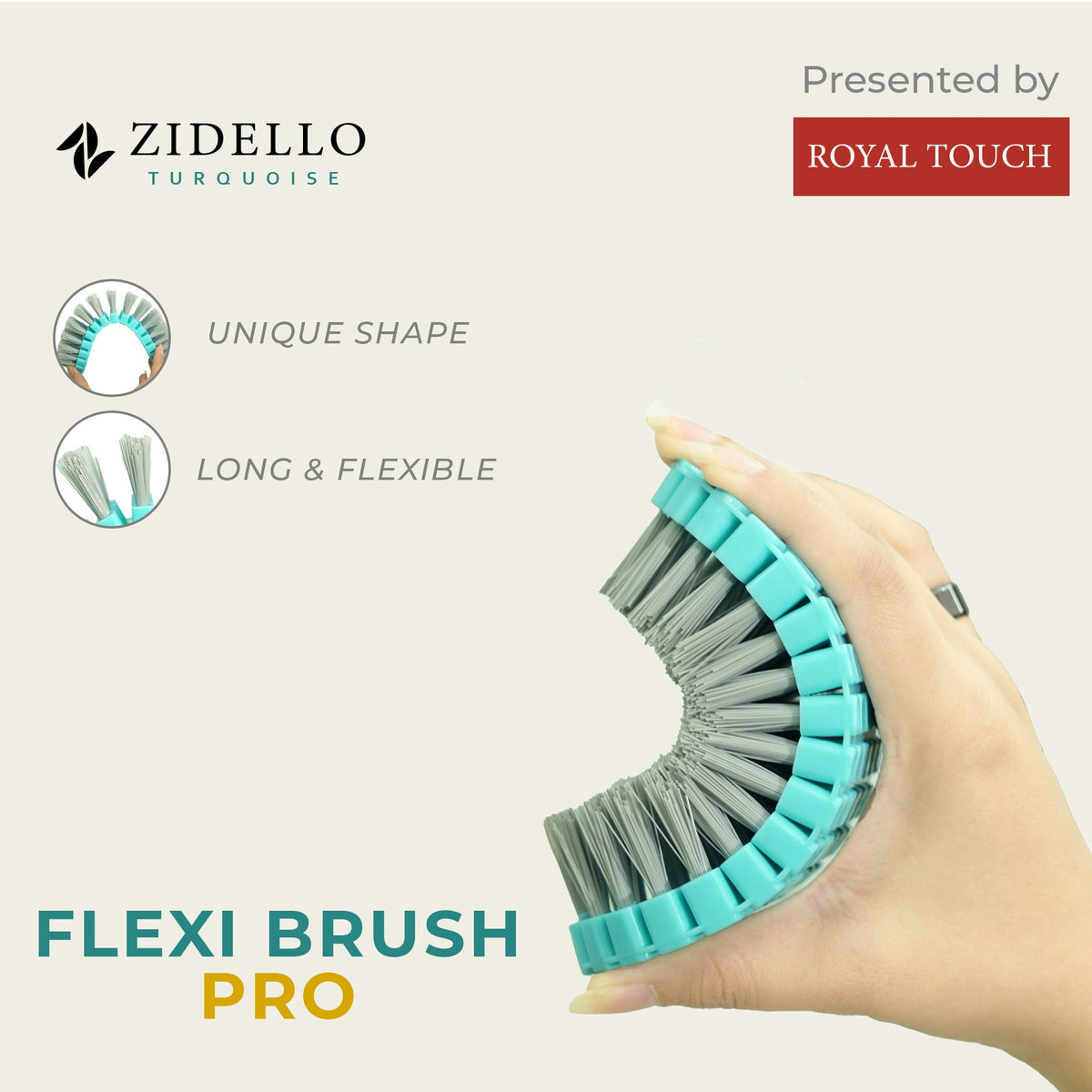 Zidello Flexi Brush - Multi-Surface cleaner Pro