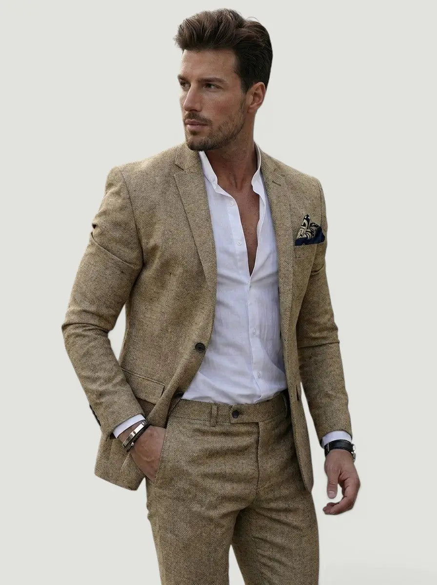 Men's Tailored Two-Piece Wedding Suit | Elegant Formal Attire