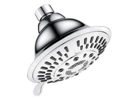 High Pressure 5-Spray Fixed Shower Head, Angle Adjustable