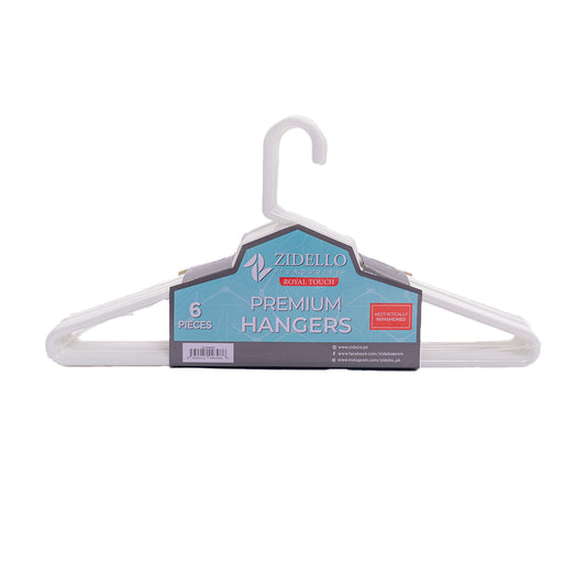 Zidello Pure Plastic Hangers - White [6pcs]