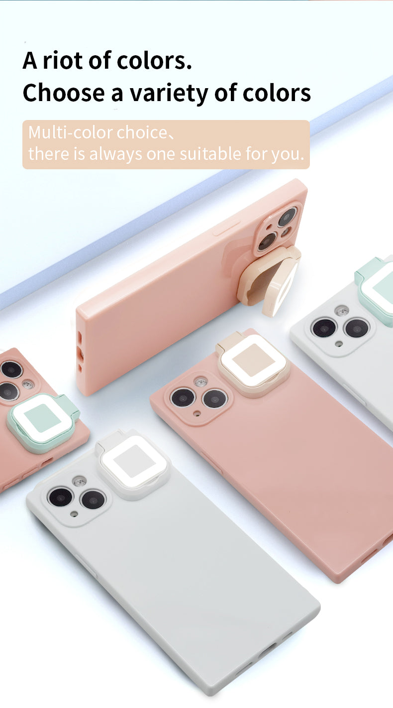 Ring Selfie Flip Light iPhone Case - 3 Colors