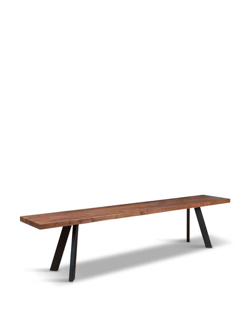 Madrid Bench Walnut Straight Edge