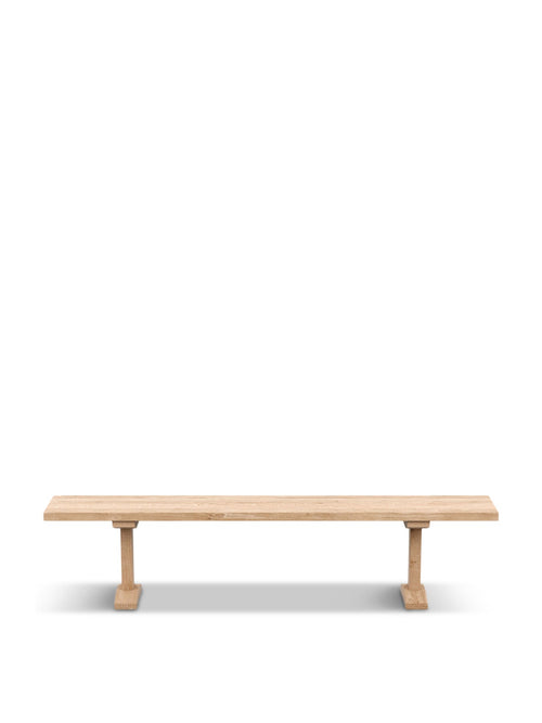 Lisbon Bench White Oak Straight Edge