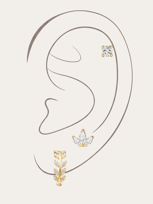 KOSINER 14K Solid Gold Classic Versatile Set