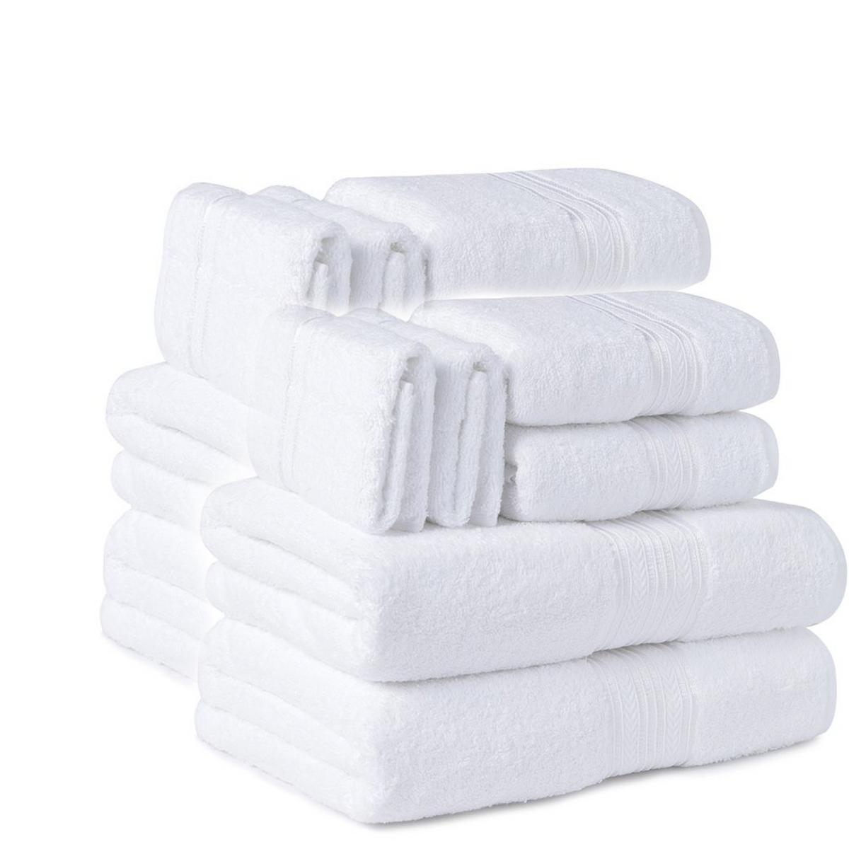 12-Piece Towel Set 100% Ringspun Cotton