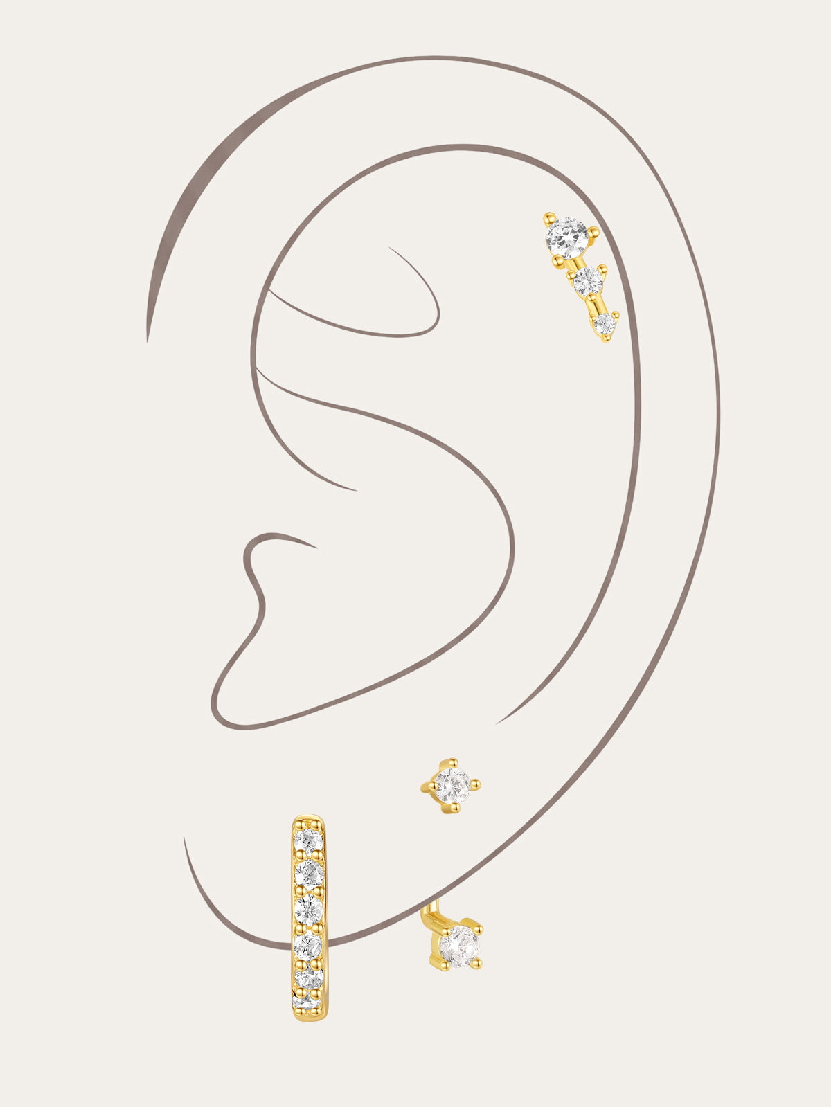 KOSINER 18K Gold-Plated Popular Multi-Style Set