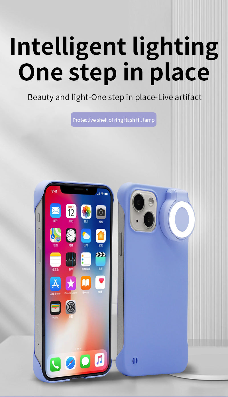 Ring Selfie Flip Light iPhone Case - 3 Colors
