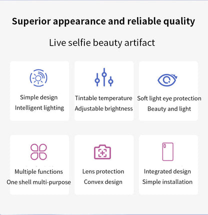 Ring Selfie Flip Light iPhone Case - 3 Colors