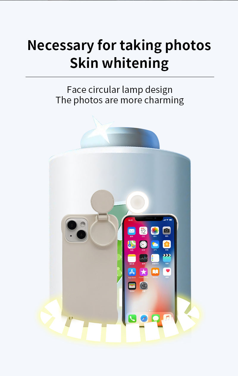 Ring Selfie Flip Light iPhone Case - 3 Colors
