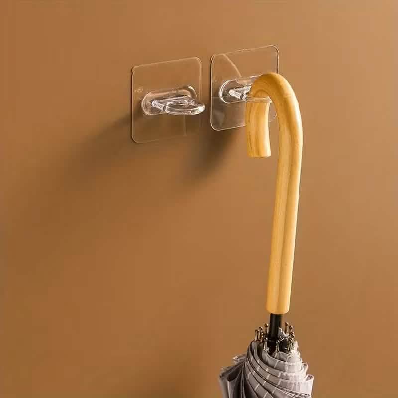 4-Pack Clear Adhesive Utility Hooks