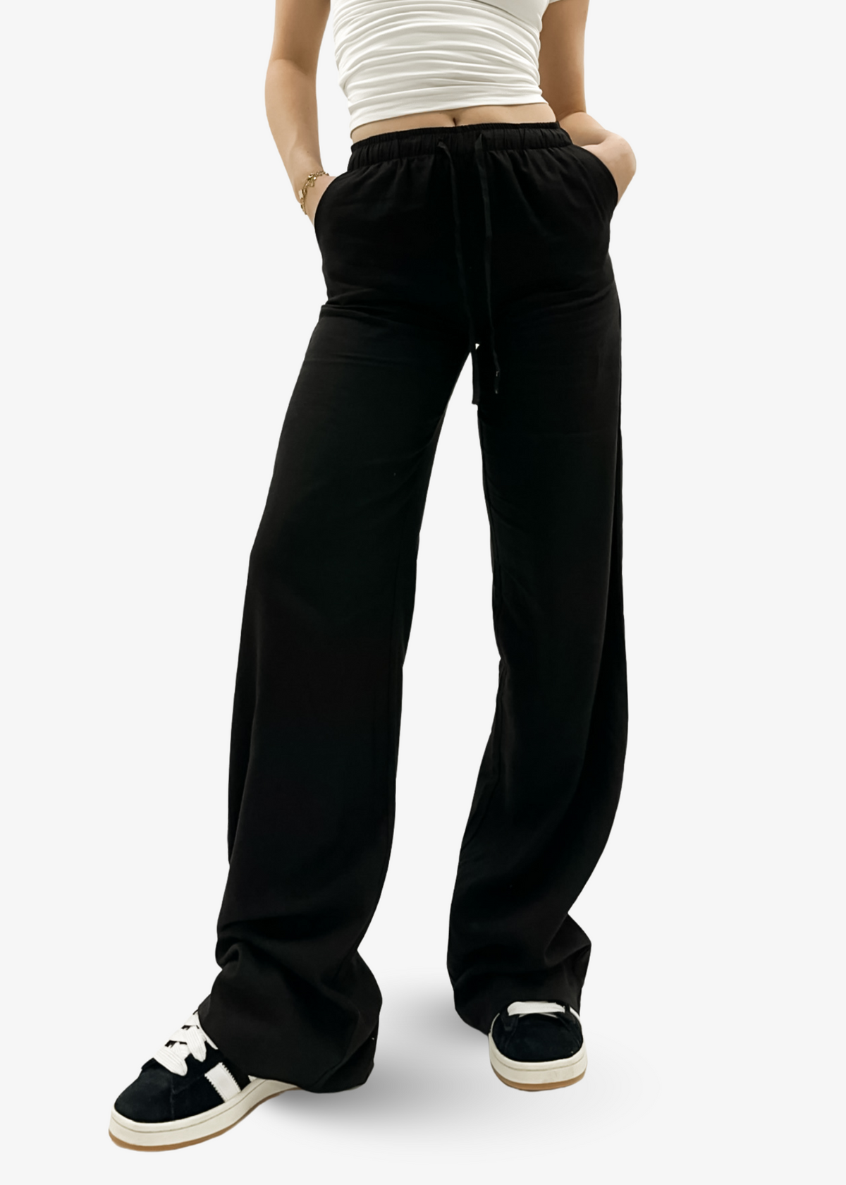 Linnen pants (tall) black