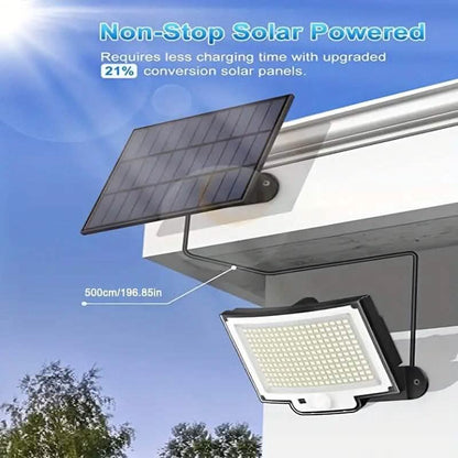 2-Pack: 228 LED Outdoor Split Solar Wall Lights
