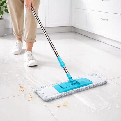 Zidello Microfiber Flat Mop - Wet & Dry Floor Cleaner