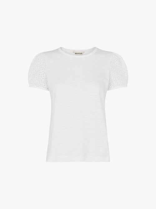 Broderie Puff Sleeve Top
