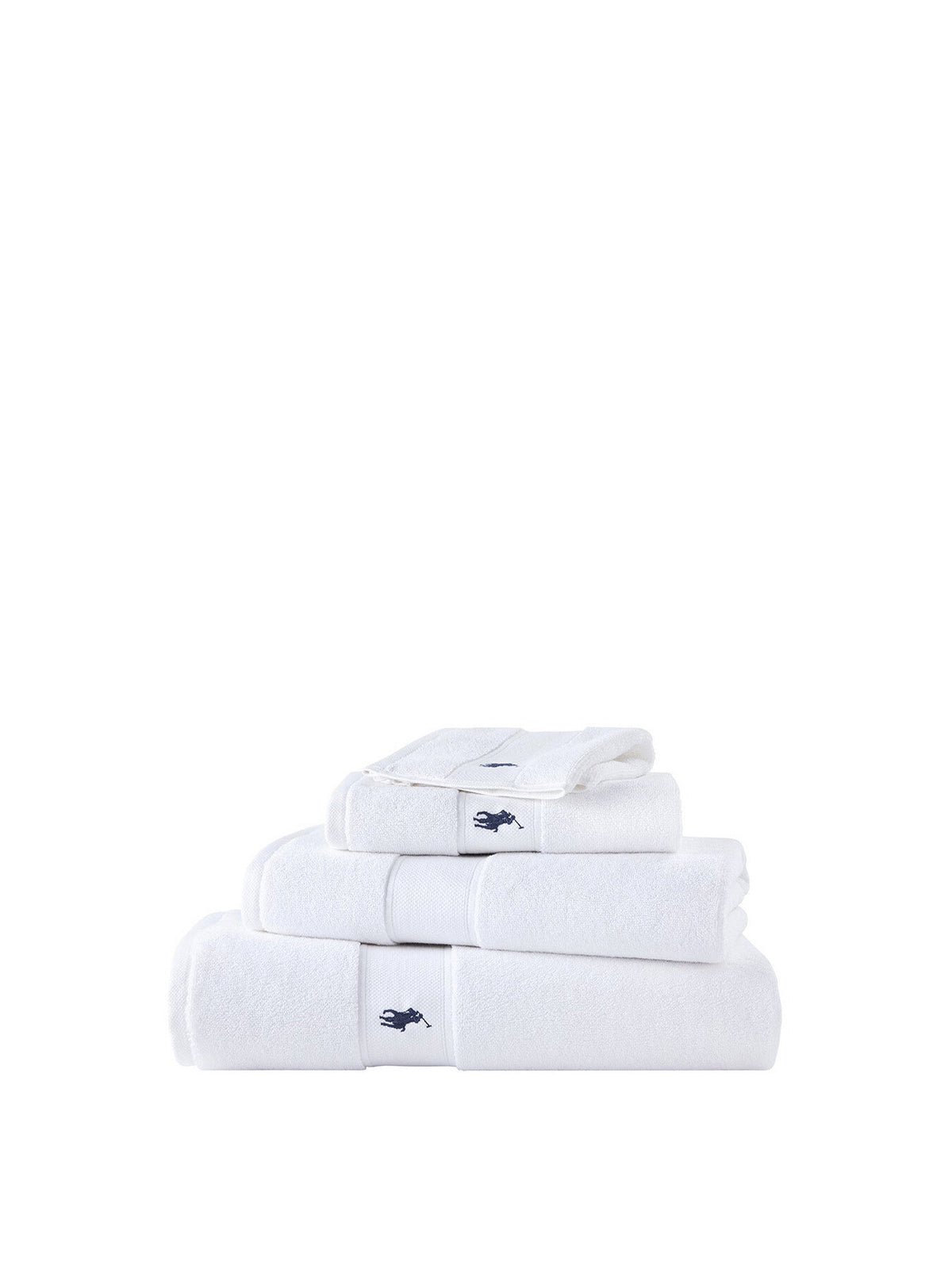 Polo Player Hand Towel White