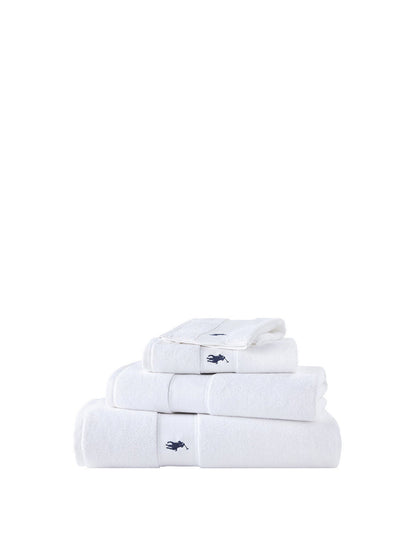 Polo Player Hand Towel White
