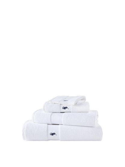 Polo Player Bath Towel White