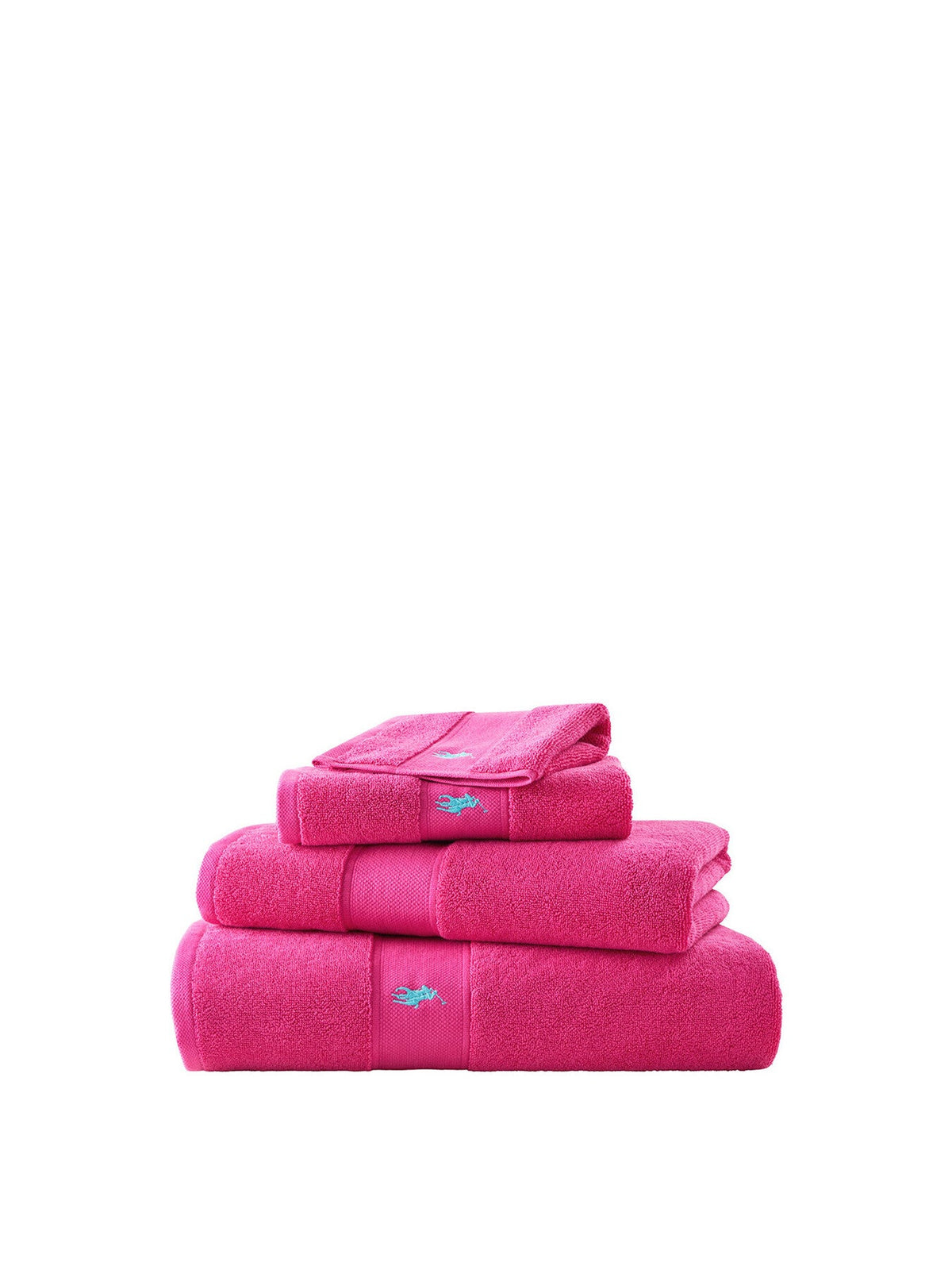 Polo Player Hand Towel Pink