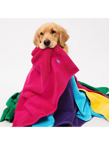 Polo Player Hand Towel Pink