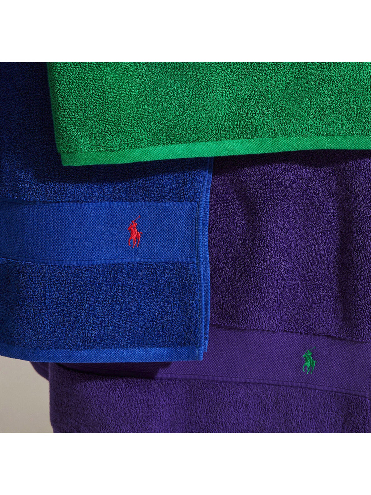 Polo Player Bath Towel Purple