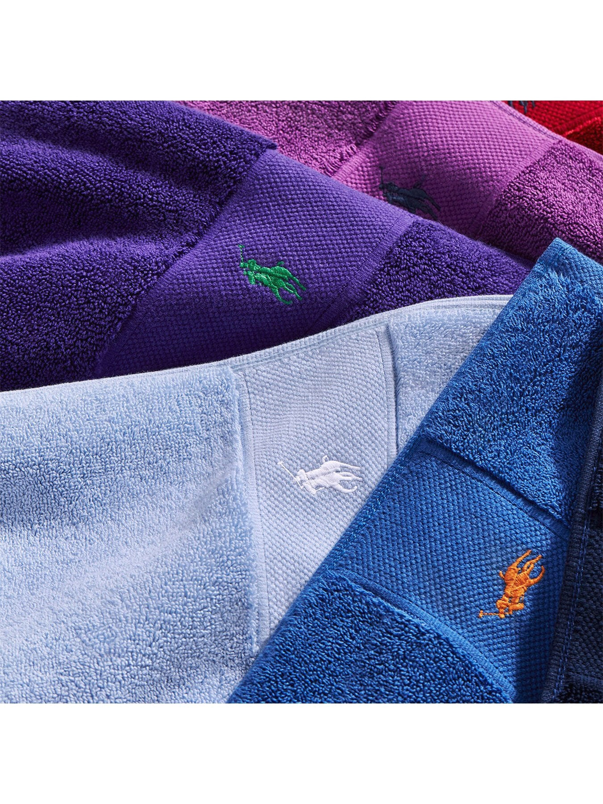 Polo Player Bath Towel Purple