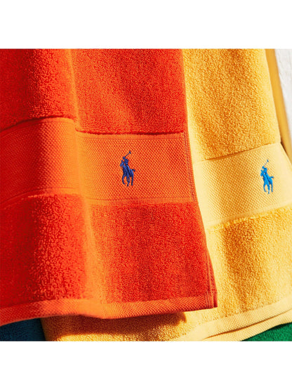 Polo Player Guest Towel Orange