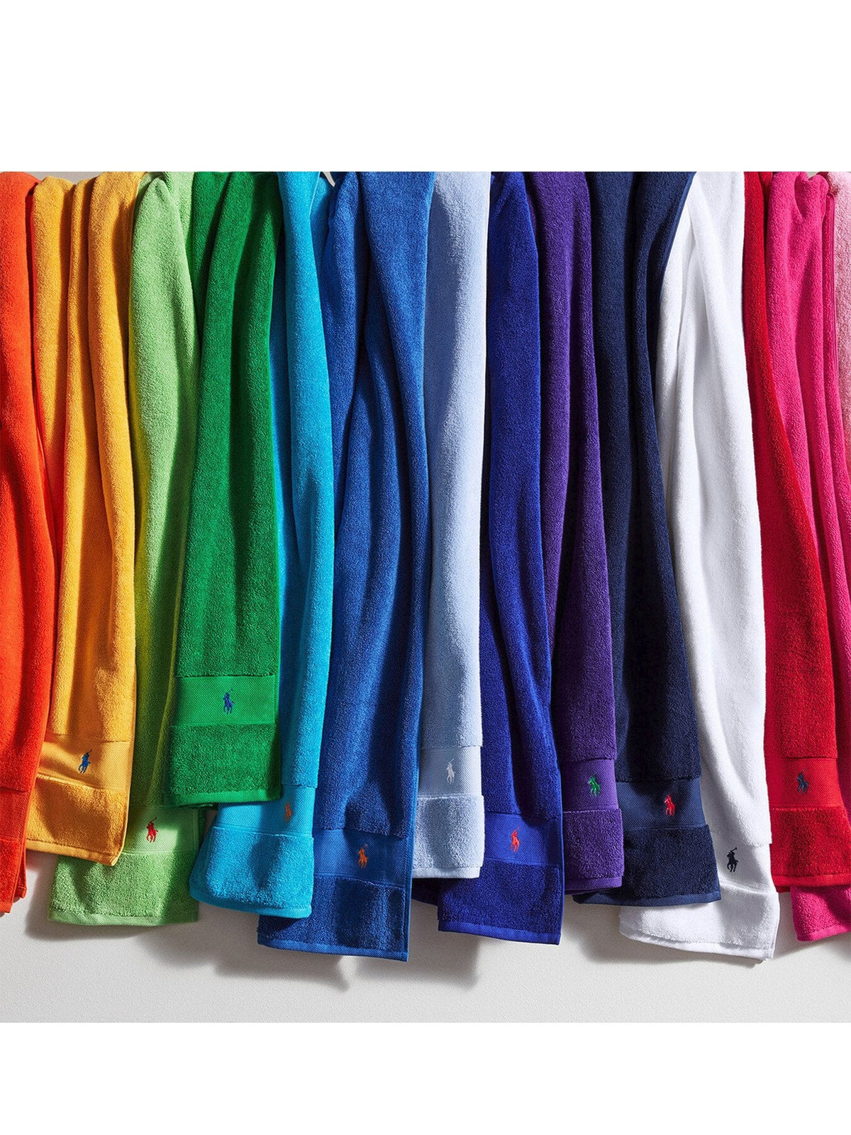 Polo Player Hand Towel Iris Blue
